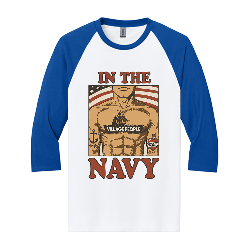 Village People In The Navy Raglan Tee