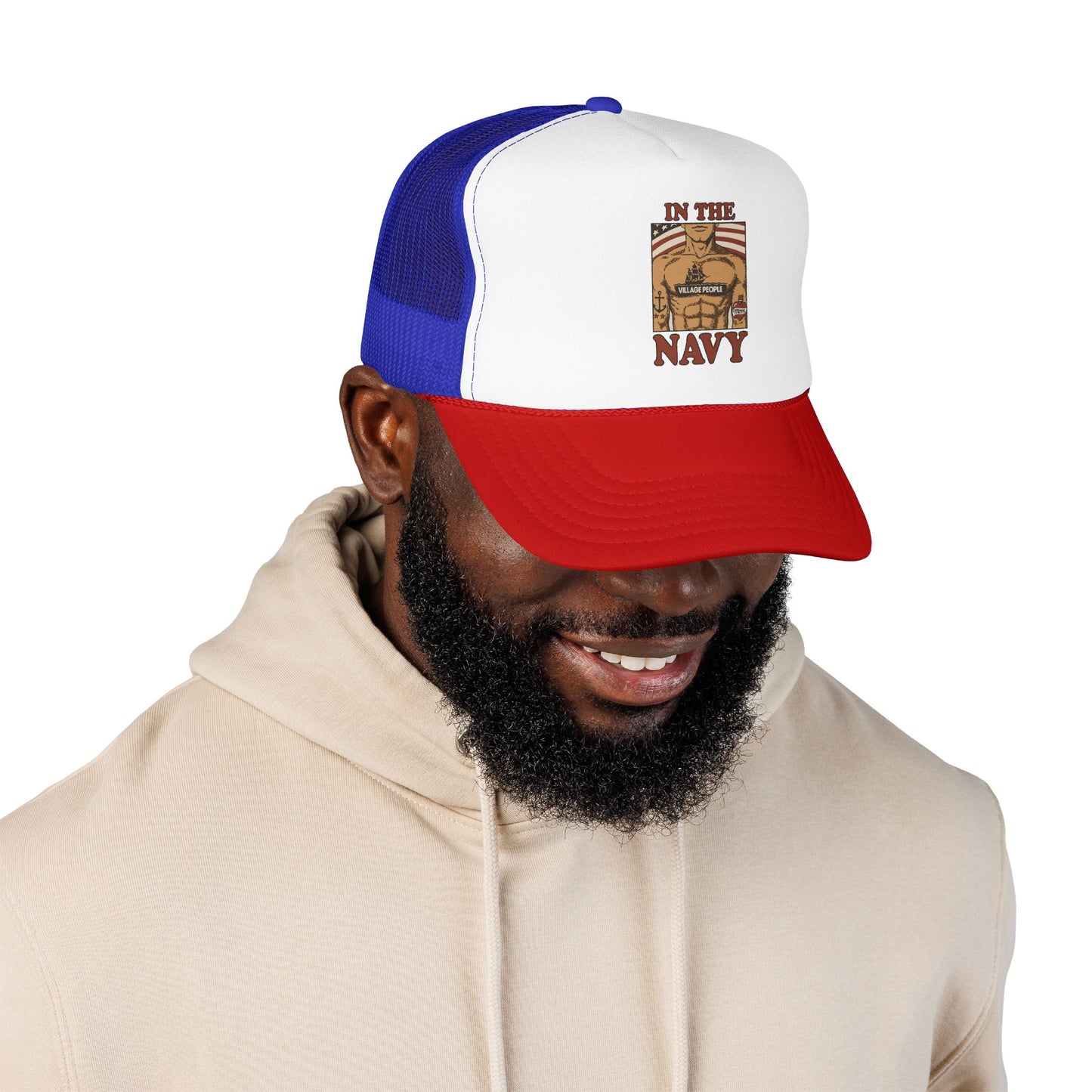 Village People In The Navy Foam Trucker Hat